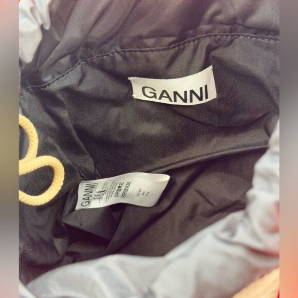 🆕 GANNI 🧿 NWT Small Recycled Tech Tote Bag Crossbody, Khaki & Orange - Picture 11 of 14